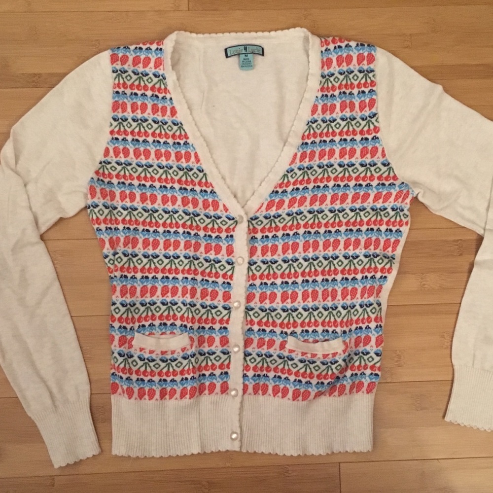 Louie Lucie Strawberry and Cherry Cardigan